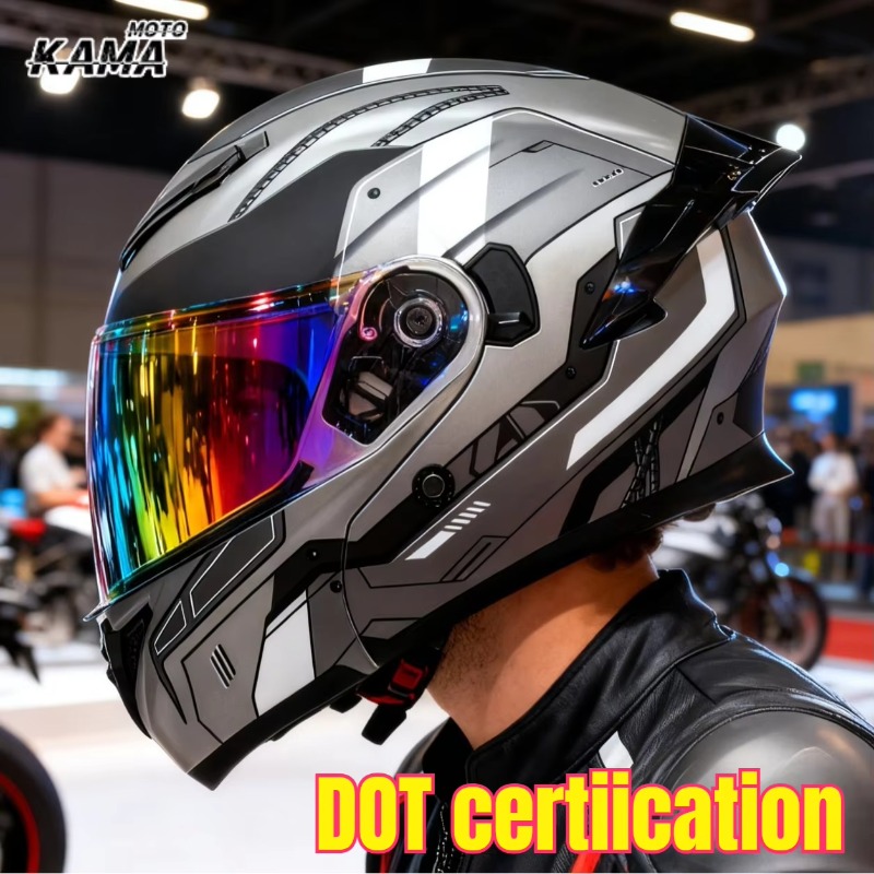 Modular Flip Up Motorcycle Helmet Dot Approved - DOT-zugelassene Motorradhelme mit Doppelvisier, modularer Klapphelm,