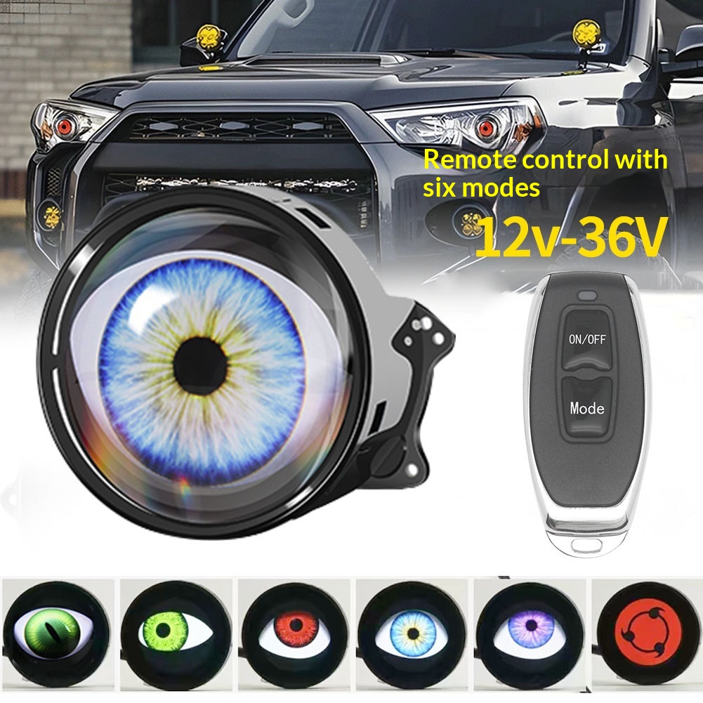 Universal Motorcycle Led Headlight Projector - Devil Eye LED-Scheinwerfer, dynamische Demon-Eye-Lampe, 12–36
