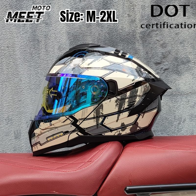 Unisex Vollgesichts-Motorrad-R – Dual Visor Motorcycle Racing Helmet Bewertung und Preis